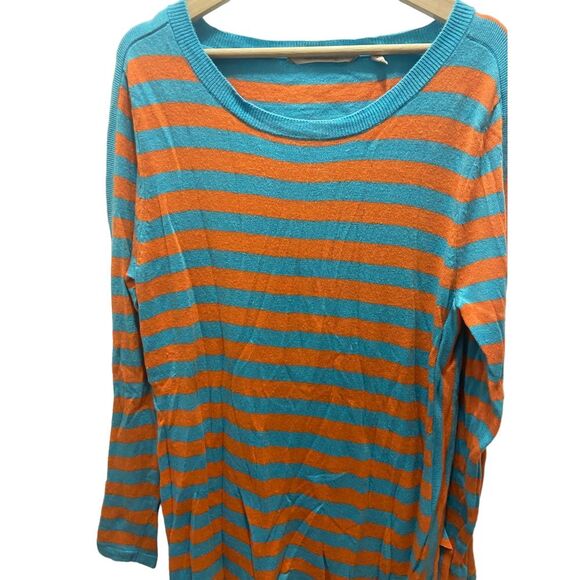 Soft Surroundings L Vibrant Striped Knit Sweater - Picture 1 of 5